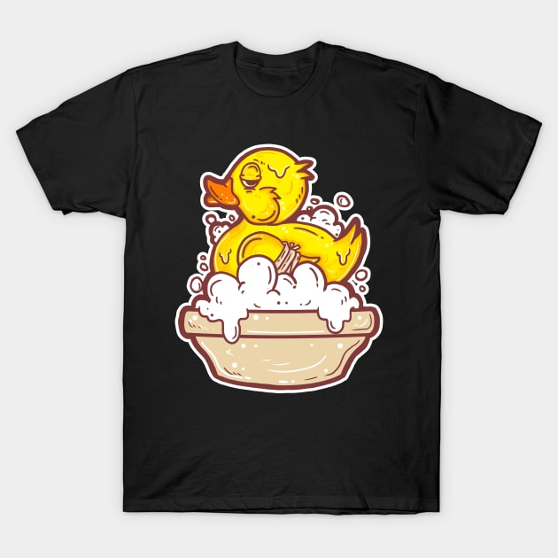 rubber duck cartoon T-Shirt by Behold Design Supply